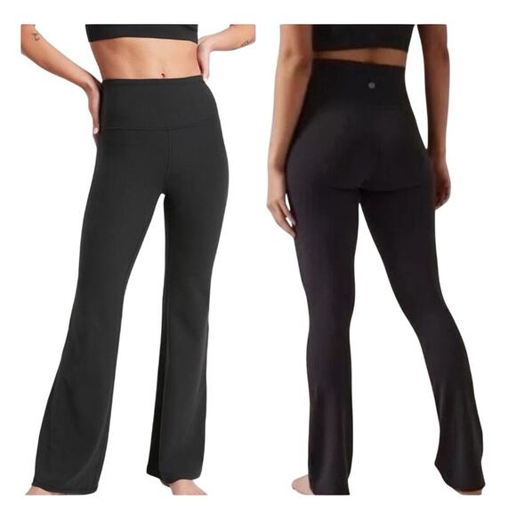 Athleta Transcend Slim Pant 32" Nylon Stretch Black Womens Medium - Picture 1 of 10